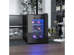 Refrigerador de vinos para 6 botellas, 17L, LED, pantalla táctil, temperatura ajustable, negro PMM CAPITALI