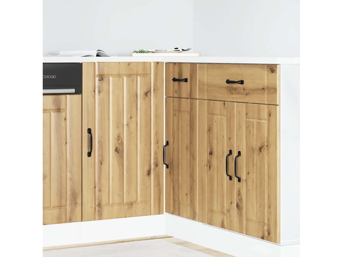 Mueble Bajo De Cocina Lucca Madera Artesanal De Roble