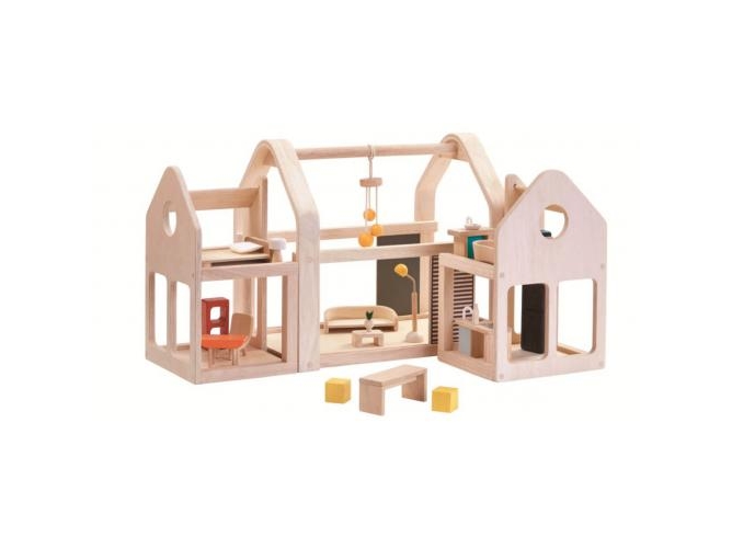 Conjunto de Jugar PLAN TOYS Casa de Muñecas Slide and Go en Madera
