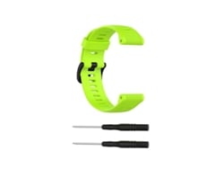 Pulsera para GPS Garmin Fenix 6 Sapphire con rayas horizontales, silicona verde claro