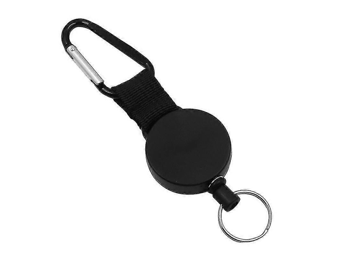 2026-llavero Telescópico Resistente, Cable Retráctil 60cm, Plástico Abs, Negro, 1 Unidad