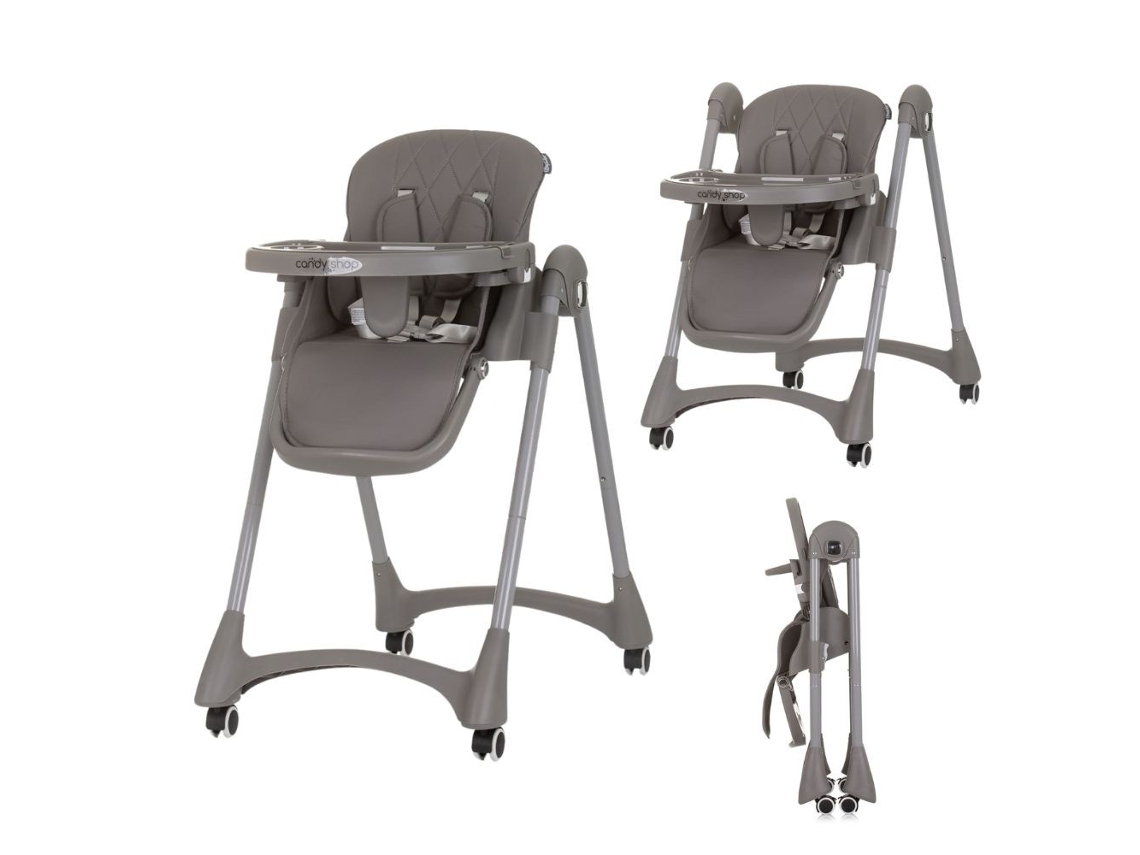 Trona plegable CANDY SHOP de Chipolino, hasta 15 kg Granite