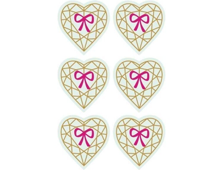 Pegatinas RAYHER Corazón Diamante Fondo Verde (4 x 4 cm)