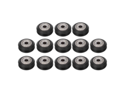 13 Piezas Rueda Impresora 3d Pom Forma V Resistente Al Desgaste Rodamiento 625zz Negro