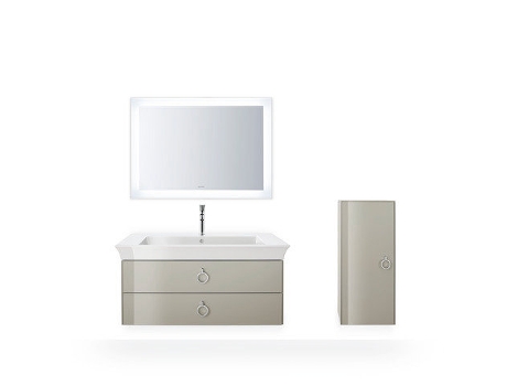 DURAVIT Tulip blanco armario de media altura, ancho 400 x fondo 240mm, 1 tope de puerta a la izquierda con tirador, WT1323L