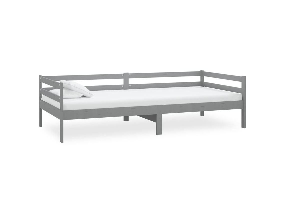 Maison Exclusive - Sofá Cama Sin Colchón Madera Maciza De Pino Gris 90x200 Cm