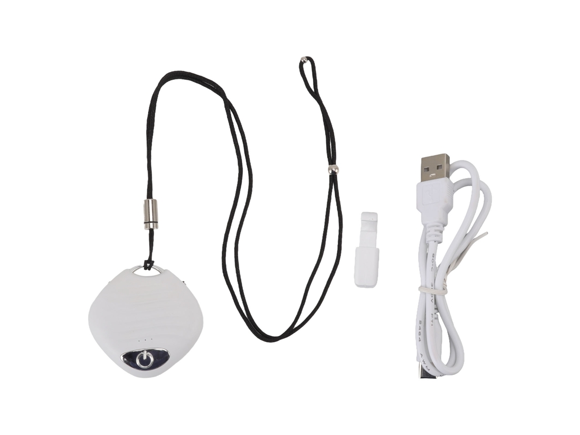 Mini purificador de aire portátil casero con láser de iones negativos para viajes y coche blanco.