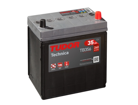 Batería de coche TUDOR TB356 35Ah 240A, Gama Technica, Apta para coches de marcas asiáticas