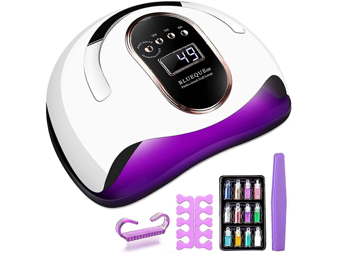 Lámpara UV Sche Nails, 168 W, LED UV Sche Nails Profesional, 4 temporizadores 10/30/60/99 s, base montable, pantalla LCD inteligente, lámpara UV Sche Nails para GOKOCO