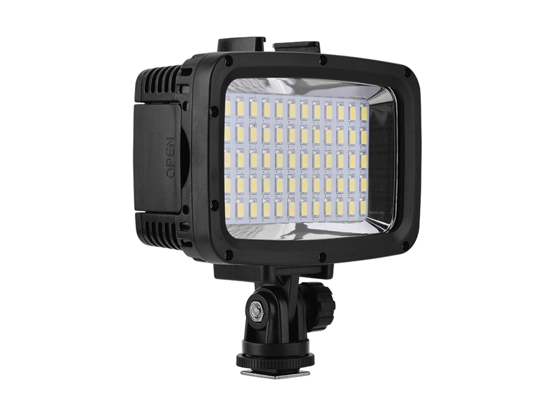Lanterna De Vídeo Led 60 Luzes 1800lm 5500k À Prova D'água 40m Para Câmera E Celular