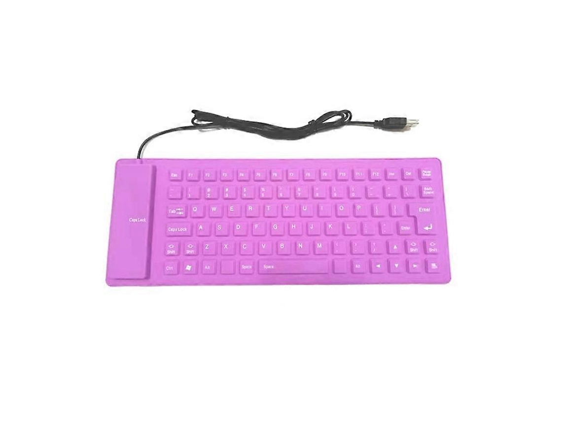 Teclado silencioso de silicona suave de 85 teclas, con cable USB, para computadora portátil, mini teclado plegable impermeable Everley891