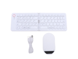 Teclado Bluetooth Plegable 67 Teclas Recargable Magnético Delgado Universal Portátil Inalámbrico Branco Para Celular Tablet Laptop