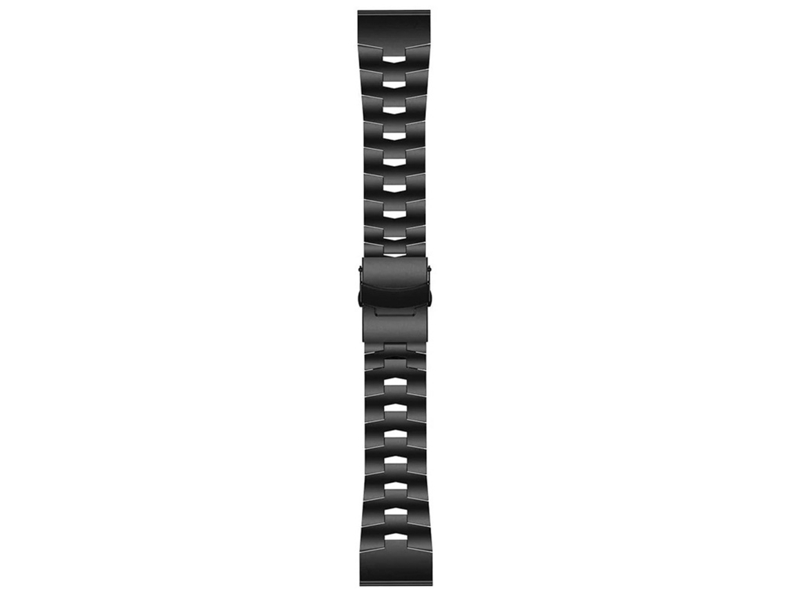 Correa de reloj inteligente para Garmin Fenix 5X Sapphire 26 mm Correa de reloj de aleación de titanio de liberación rápida (negro)