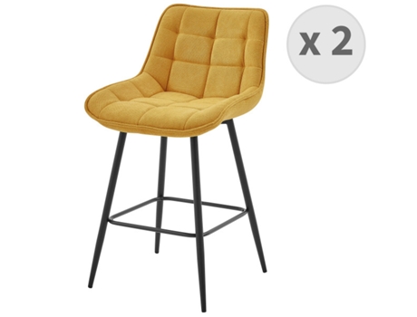 Silla MOLOO (Amarelo - Tela - 52 x 56 x 93,5)