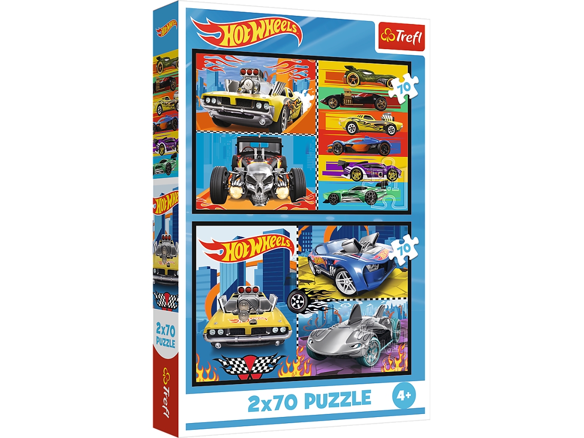 Rompecabezas 2x70 Hot Wheels Cars Trefl 34442 Trefl Puzzle