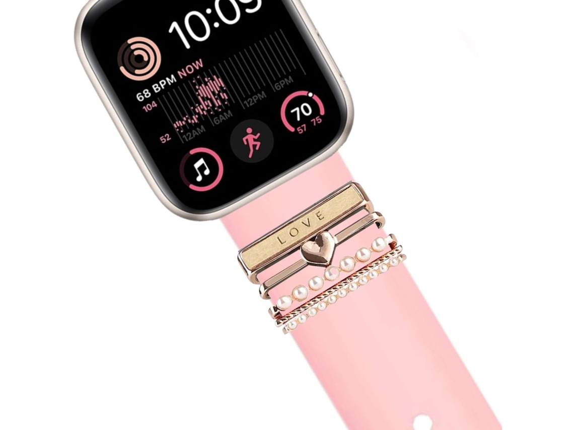 Correa Apple Watch Series 4 44Mm Pulsera con Adorno Love Rosa