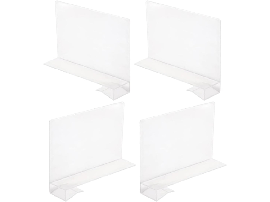 Elegantes Resistentes Separadores Estantes 4 Piezas Armarios Fabricados Pp Aumentan Espacio Almacenamiento