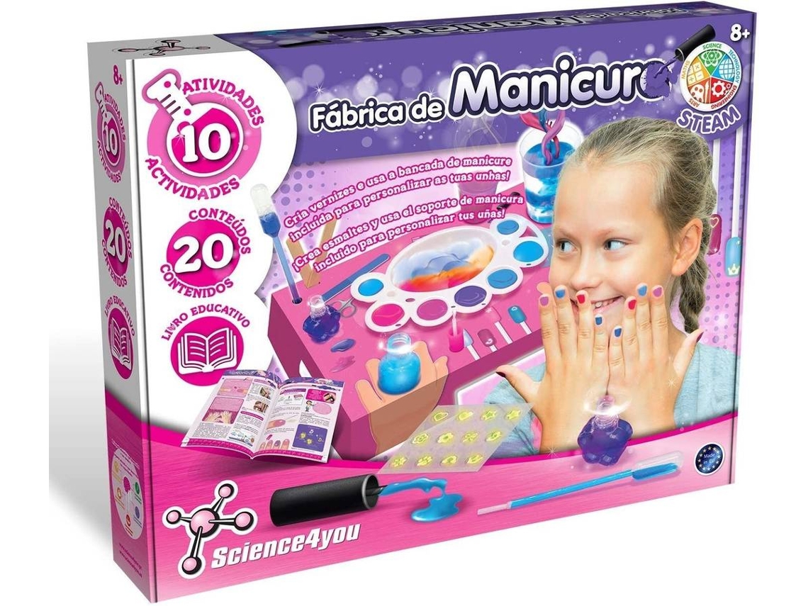 Kit de Ciencia SCIENCE4YOU Fábrica de Manicure (Edad Mínima: 8)