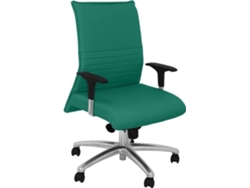 Silla de Escritorio Ejecutiva PYC Albacete XL Verde con ruedas antiarañazos (Brazos Ajustables - Tejido)