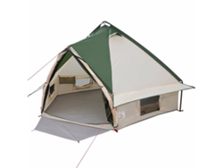Tienda tipi para 4 personas, verde y gris, 490 x 410 x 210 cm