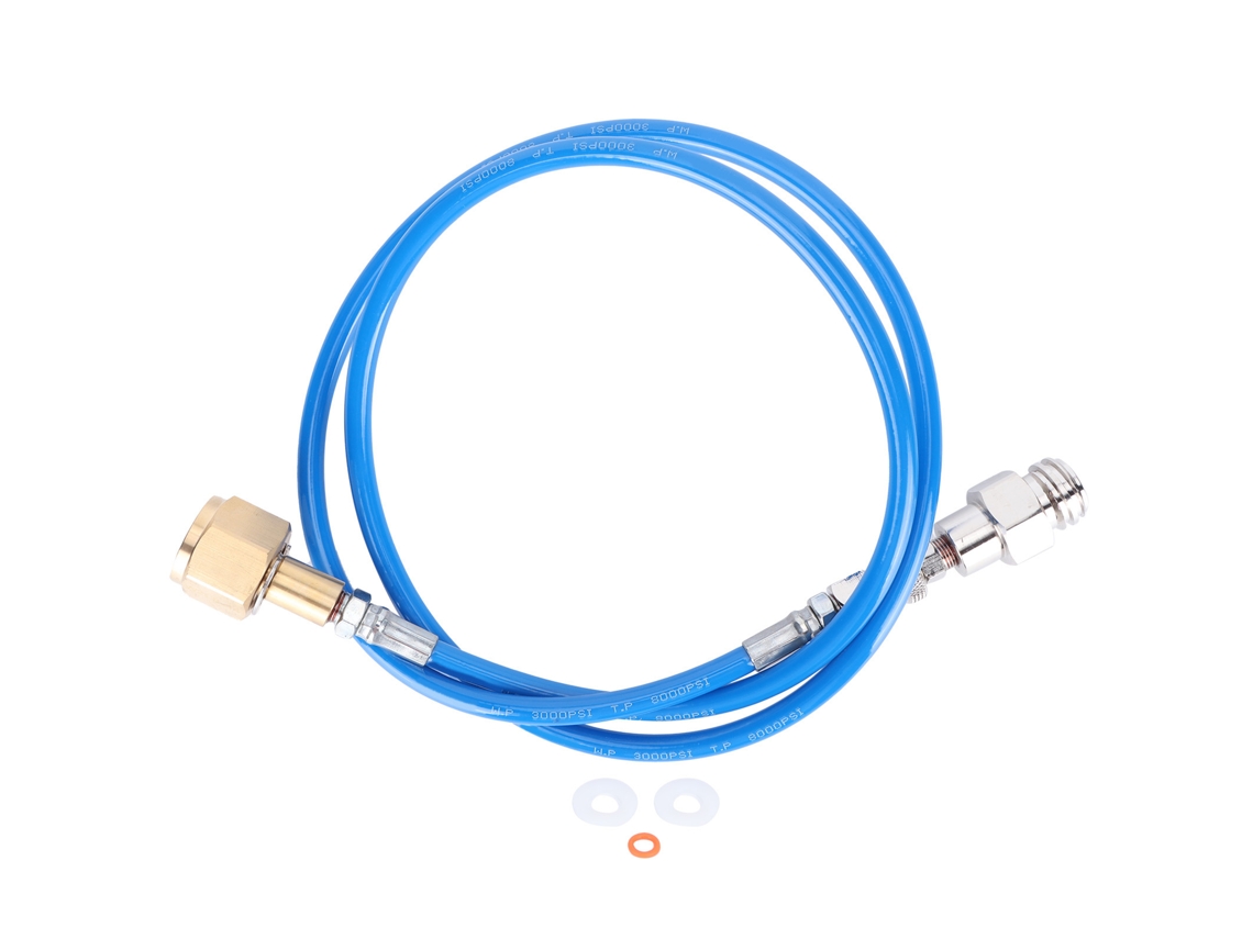 Adaptador De Manguera Para Recarga De Cilindro De Co2 De 50 Pulgadas, Acero Inoxidable, Latón, Azul W21.8-14 Tr21-4