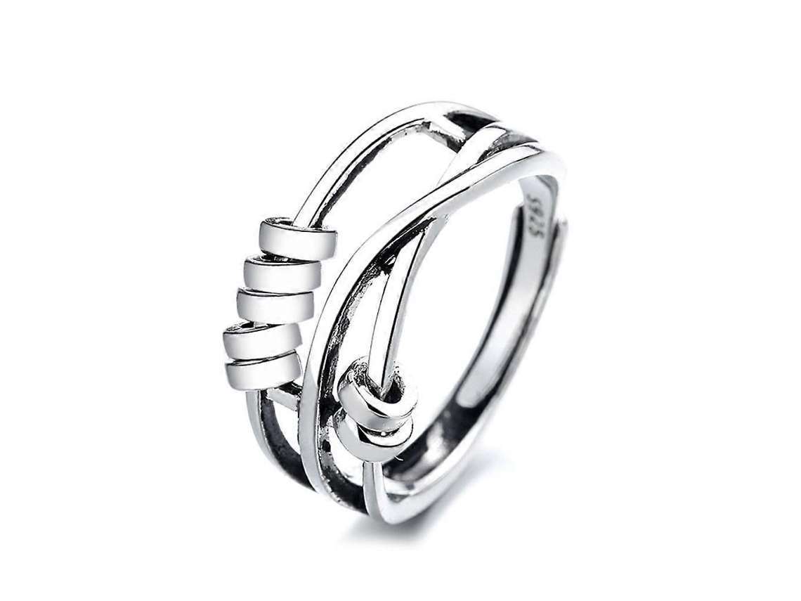Anillo triple inteligente para dedo índice, cuentas de transferencia, anillo de boca vibrante para mujer Nostalgia88