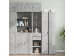 Armario Estrecho Madera Ingeniería Gris Hormigón 40x42,5x225 Cm