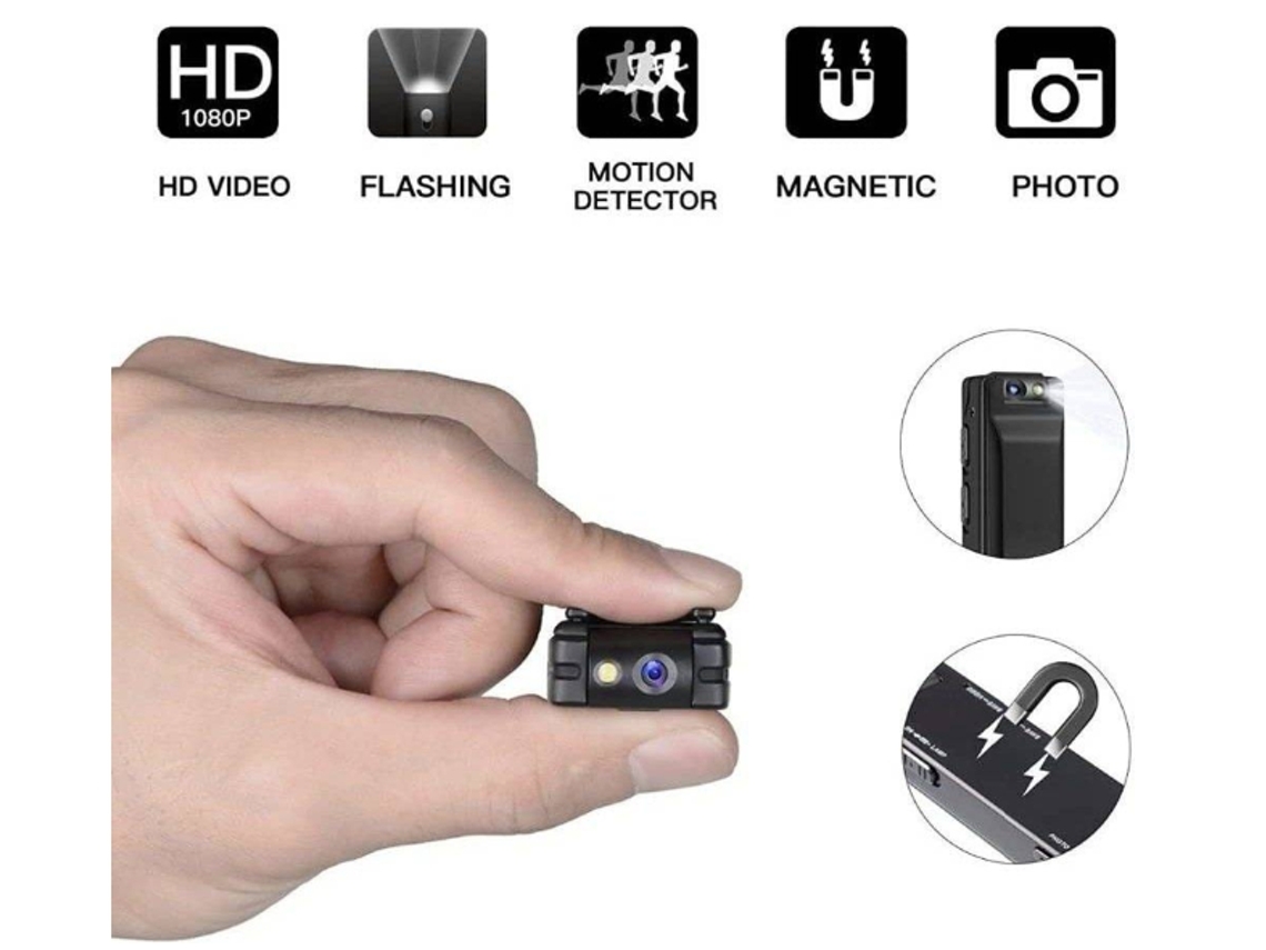 Cámara portátil inalámbrica con wifi, cámara de bolsillo HD 1080P, 32 GB Yizhood (negra)
