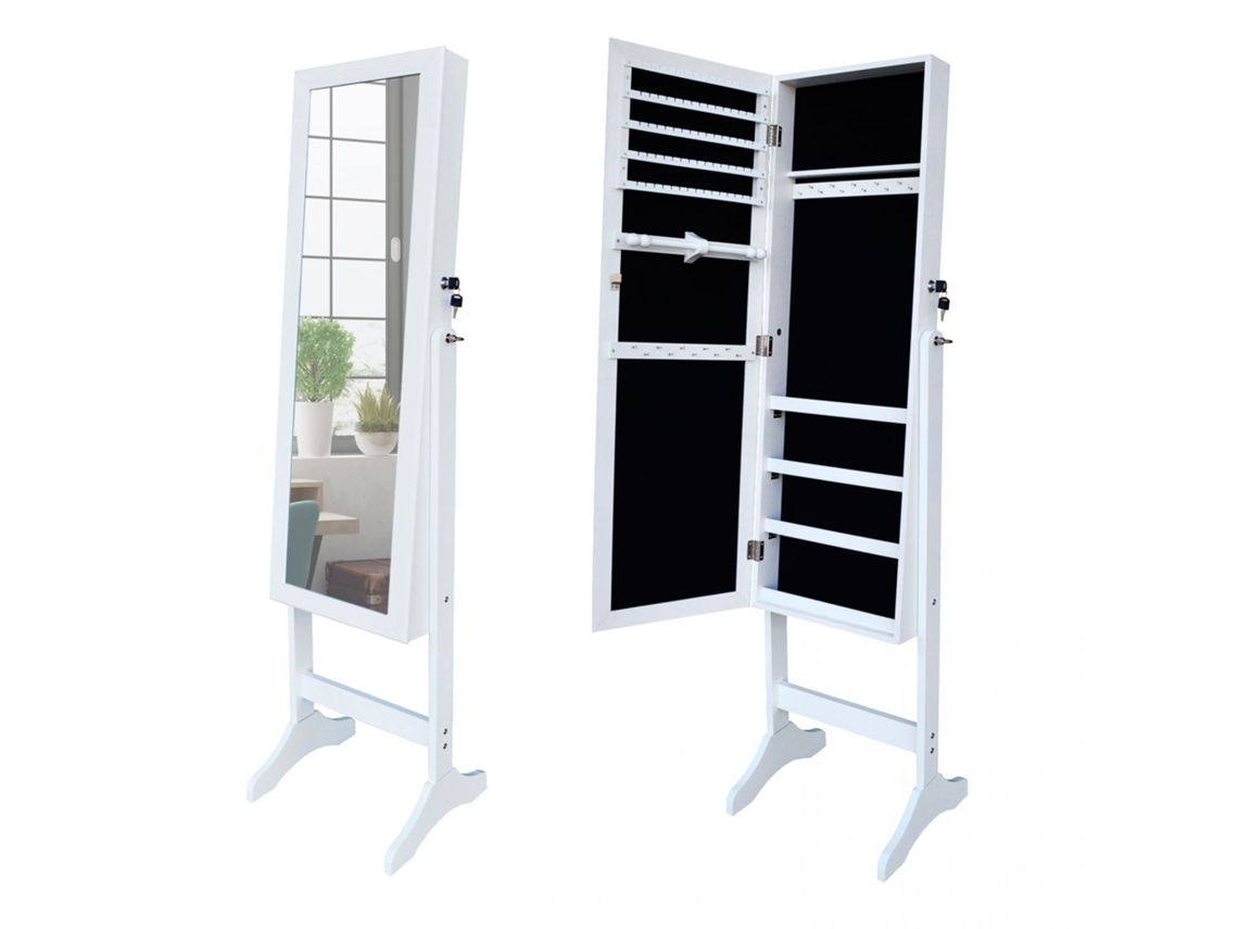 Espejo joyero de pie Blanco 40 x 155 x 36 cm