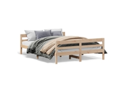 Maison Exclusive - Estructura De Cama Sin Colchón Madera De Pino Maciza 120x200 Cm