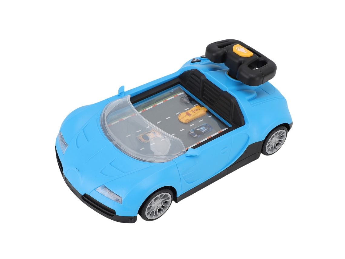 Carrinho de corrida musical de brinquedo com sons para crianças, azul.