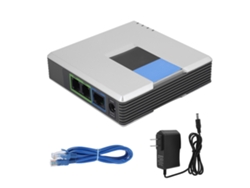 Gateway Voip Teléfono Internet Adaptador De 2 Puertos Sip Cable Rj45 Para Linksys Pap2t