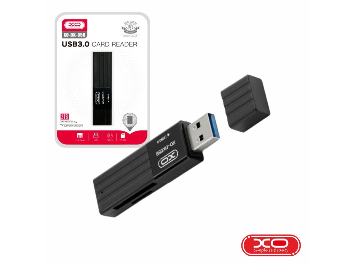 Lector de tarjetas de memoria USB 3.0 SD/microSD XO