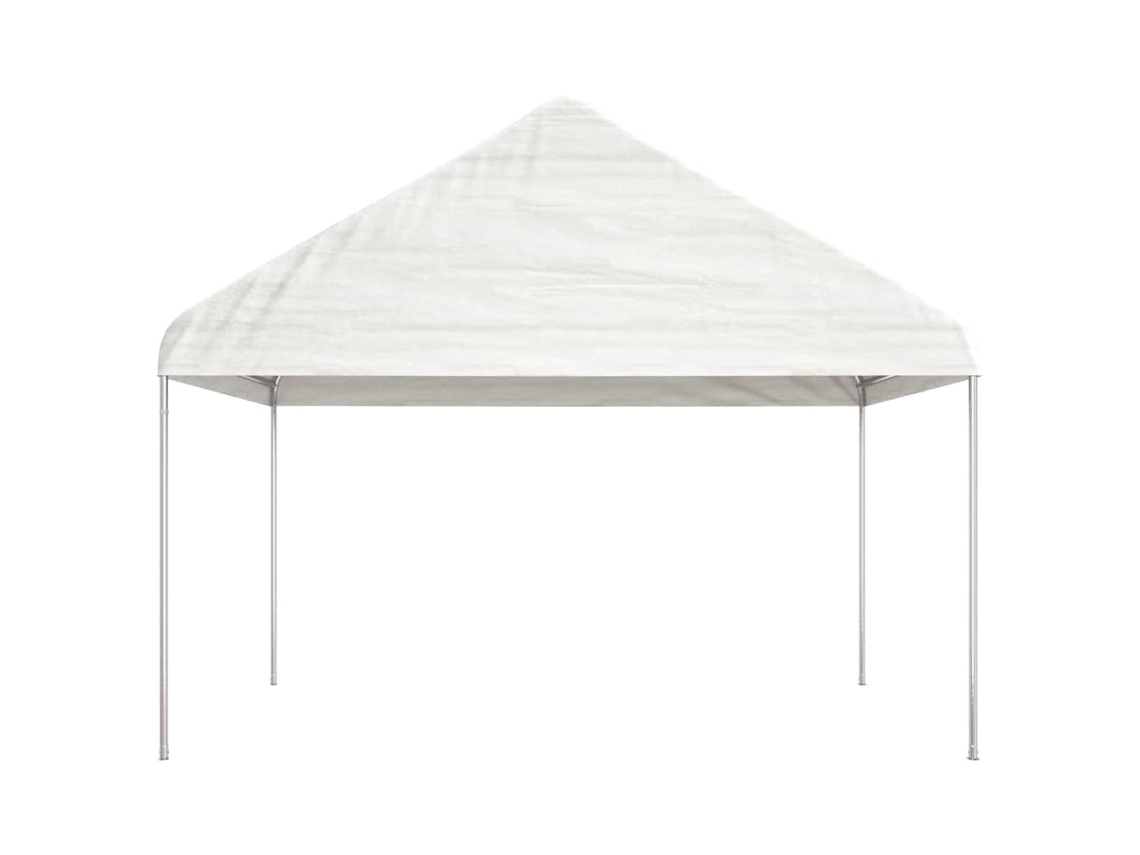 Gazebo con techo de polietileno blanco de 4,08 x 2,23 x 3,22 m Wsd174740 Lovely Home