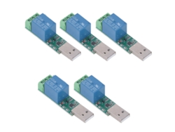 2026as-módulo De Relé 1 Canal 5v Controlador De Interruptor Para Pc Sin Controlador Conductor 5 Piezas