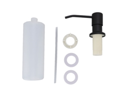 Dispensador De Jabón Para Fregadero De Cocina De Acero Inoxidable 304, 300 Ml, Rotación De 360°, Multifuncional, Negro.