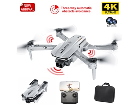 VPCOMERCIAL - Drone Xt1 con cámara dual 4K (1 baterías - Duración de la batería: 15 min - Blanco)
