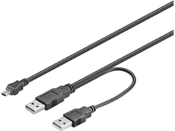 Cable USB GOOBAY (USB - 60 cm - Negro)