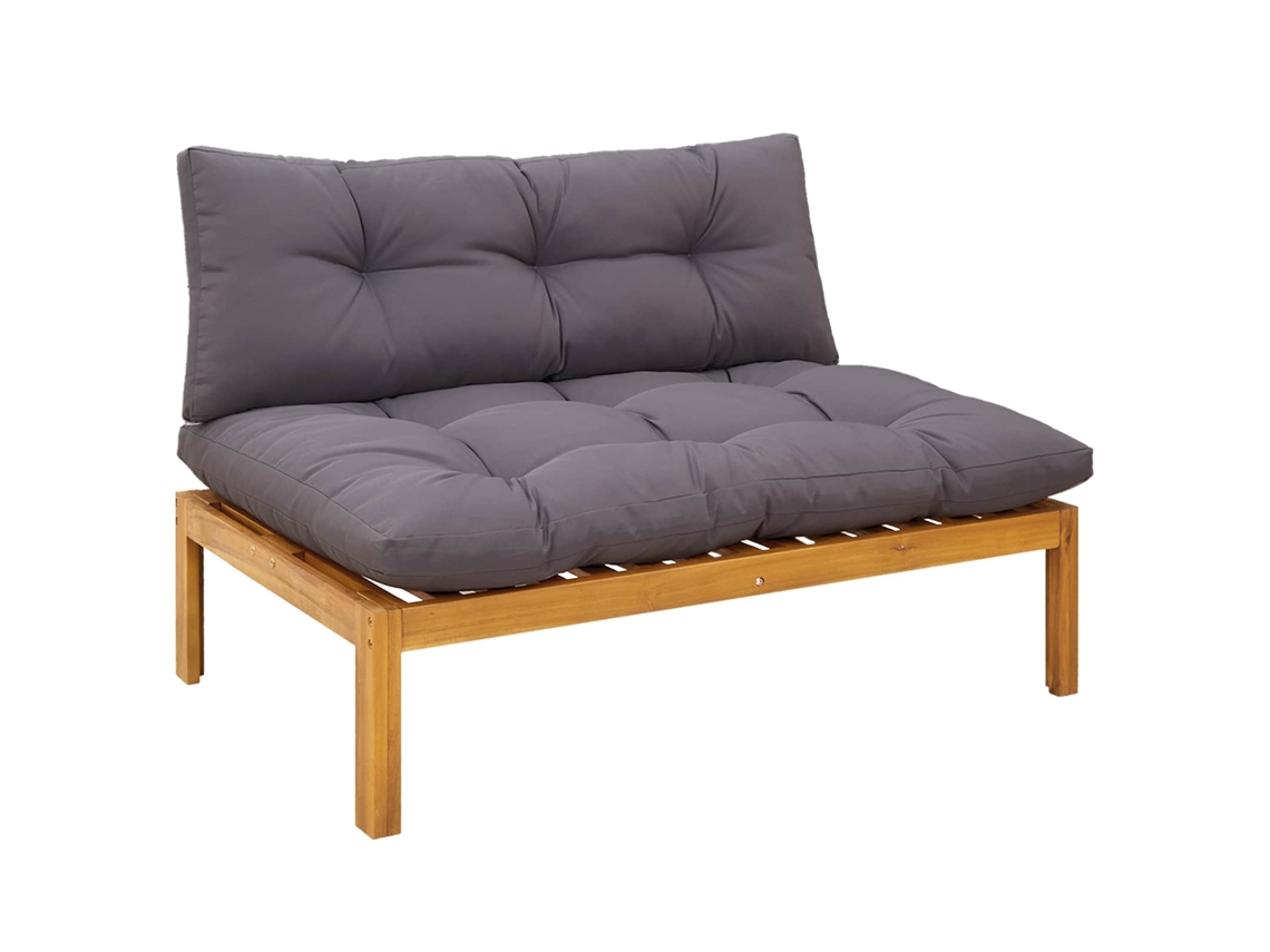 Maison Exclusive - Unidad Sofá Medio Gris Natural Y Oscuro 120 X 80 X 82 Cm