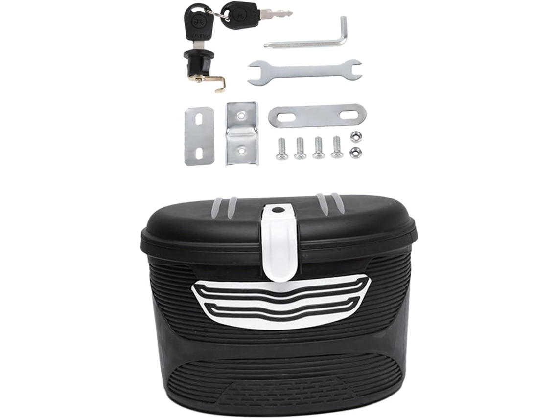 Cesta Delantera Para Bicicleta Harilla Con Bolsa Interior, Diseño Cierre Caja De Almacenamiento Gran