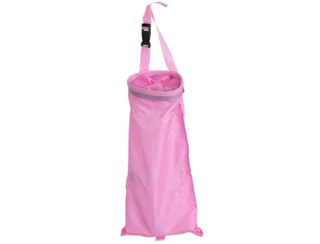 1 unids auto cubo de basura basura contenedor de almacenamiento de basura colgar bolsa de basura cubo de basura asiento de coche[Rosa]