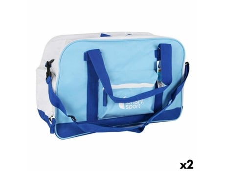 Bolsa de Deporte con Portazapatos LONGFIT CARE Azul/Blanco (2 Unidades)