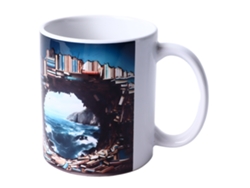 Taza de cerámica resistente al calor con diseño de estantería 3D para el hogar, el dormitorio o la oficina.