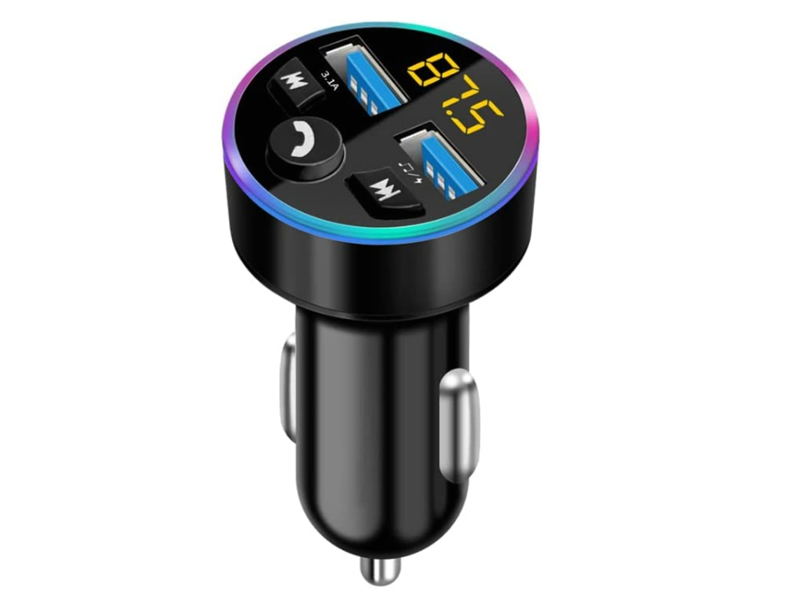 Transmisor FM Bluetooth Yizhood Wmy C108 Manos Libres Música Negro