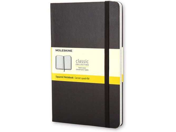 Bloc de Notas MOLESKINE QP061 (A5 - Negro - Cuadriculado - 21x13cm - Pautado)