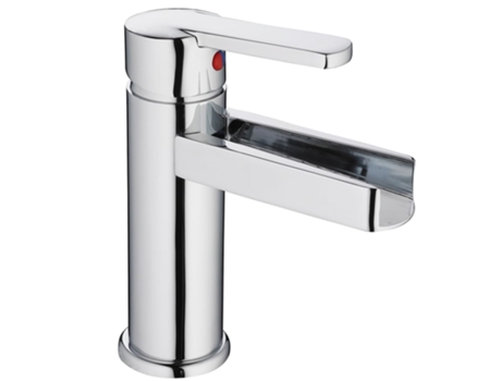 Grifo monomando de lavabo SCHÜTTE con caño en cascada NIAGARA (13.5 x 5 x 15.8 cm)