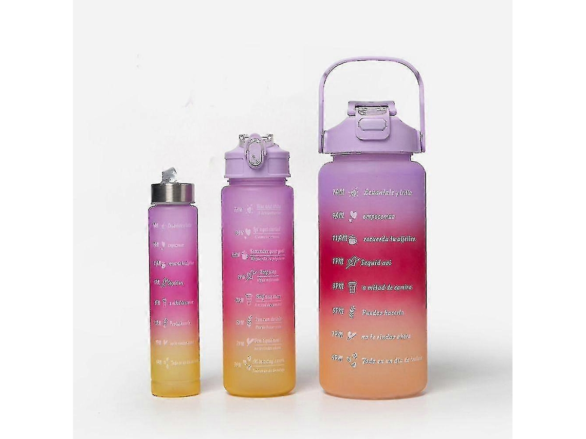 Juego de 3 botellas de agua deportivas Rosewell de gran capacidad para niñas y niños