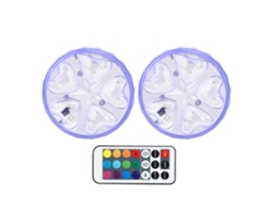2026-2 Piezas Luz Led Sumergible Control Remoto Para Piscina, Alberca Y Estanque Cuadradas