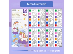 (unicornio) Libro De Pintura Con Acuarela, Incluye Pinceles De Acuarela, Pinturas Gouache Y Herramientas De Dibujo.