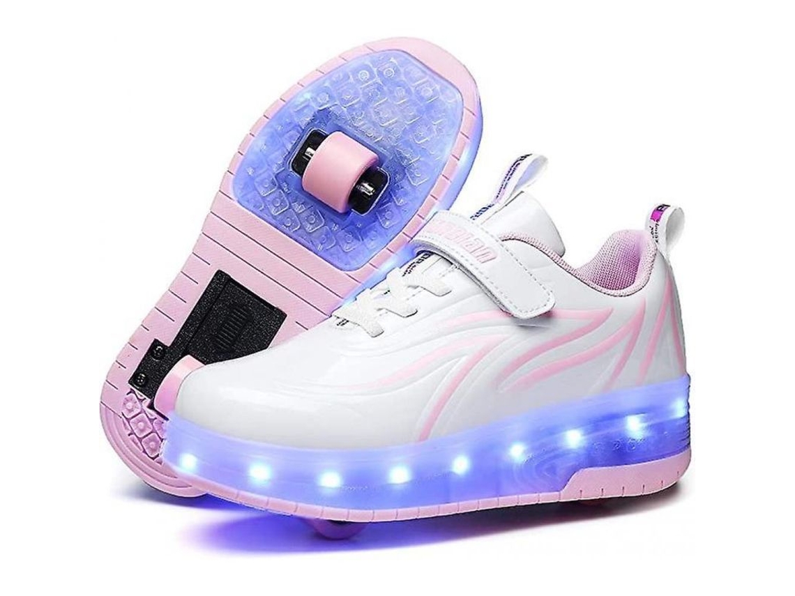 Patines Con Ruedas Extraíbles Y Luces Led Recargables Por Usb Para Niños Y Niñas, Regalo De Cumpleaños Qyo